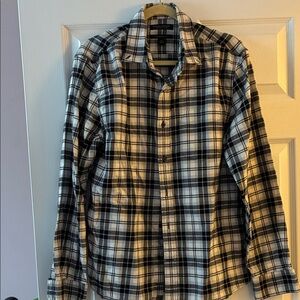 Banana Republic Black and White Checkered Shirt